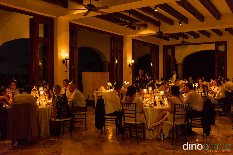 Well Lit Wedding Reception Dinner In Mexico