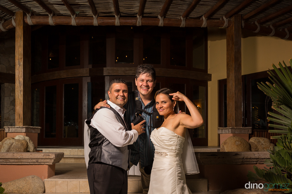 The Happy Bride And Groom And Their Destination Wedding Photographer Dino Gomez