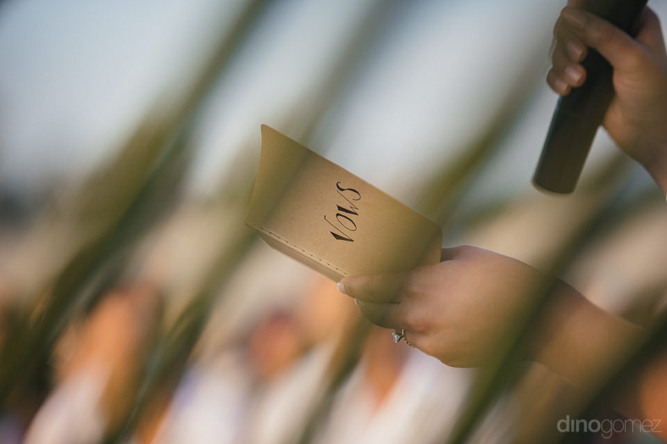 Bride Reads her Vows