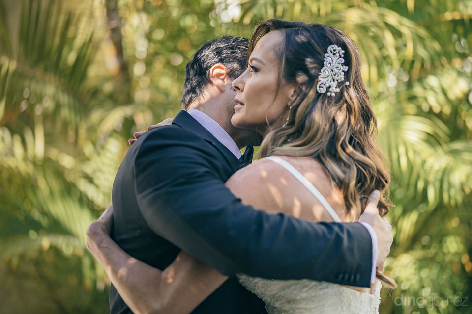 Loving Embrace On Wedding Day In Mexican Paradise