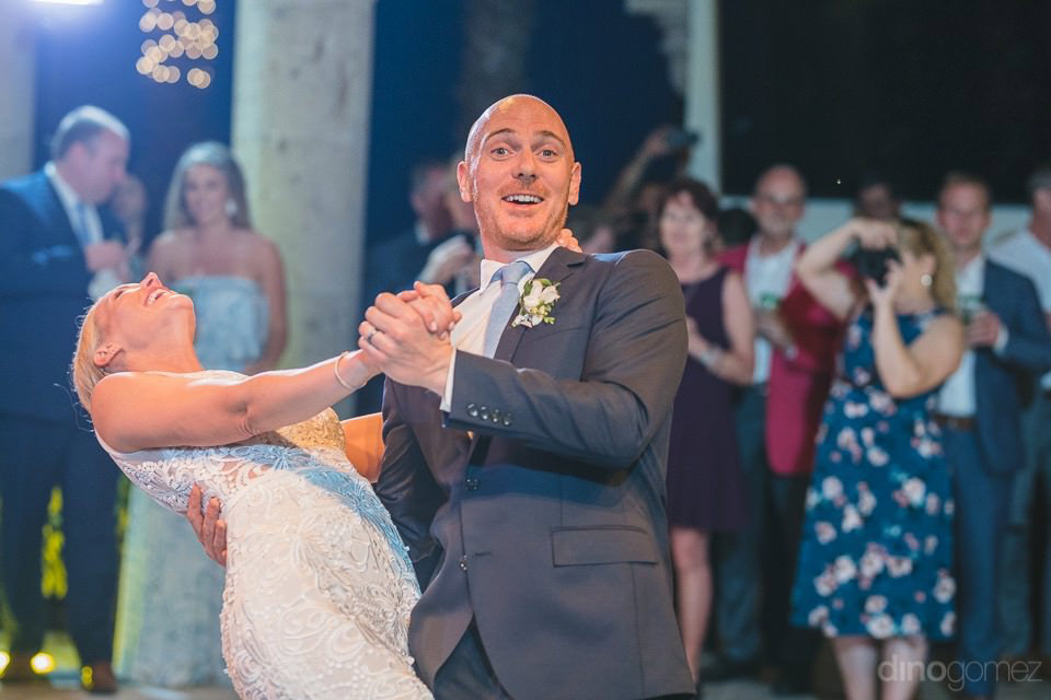 Fun Picture Of The First Dance - Megan & Andrew'S Wedding