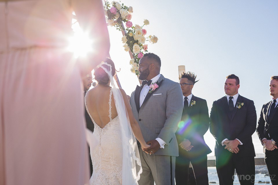 Creative Photograph Of The Ceremony - Kimber & Julius' Warmsley Wedding