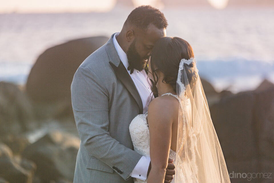 Romantic picture of the newlyweds - Kimber & Julius' Warmsley Wedding