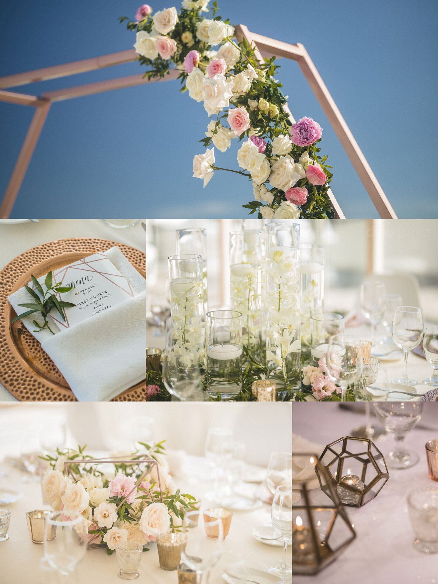 Los Cabos Wedding Photographers Modern Lines Pink White Inspiration Board