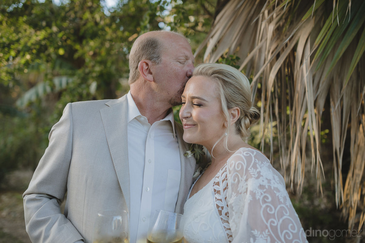 The Lovely Couple Is Smiling With Love At Each Other While Enjoying Their Time Immidiately After The Completion Of Wedding Ceremonies- Lara & Darrell