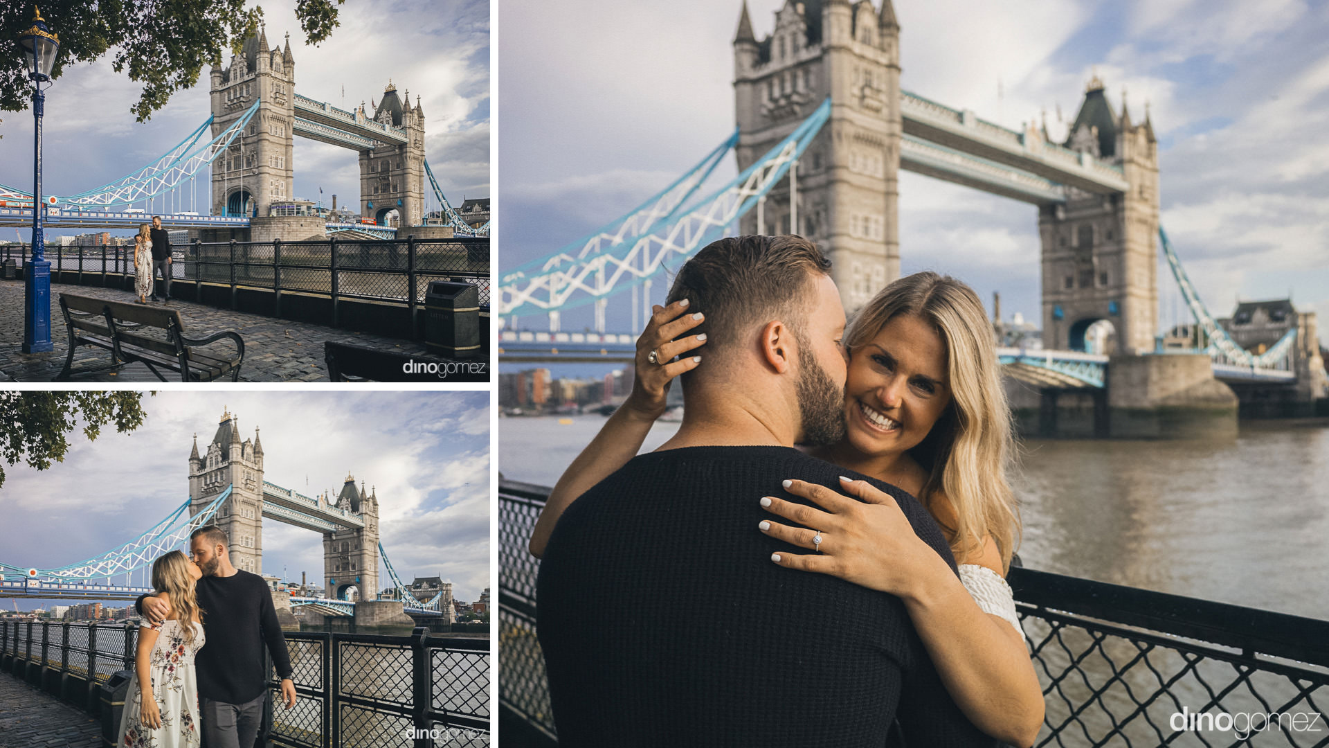 Engagement Session Photographer in London Tower Bridge and St Katharine's Dock Photo Session - A+T-426