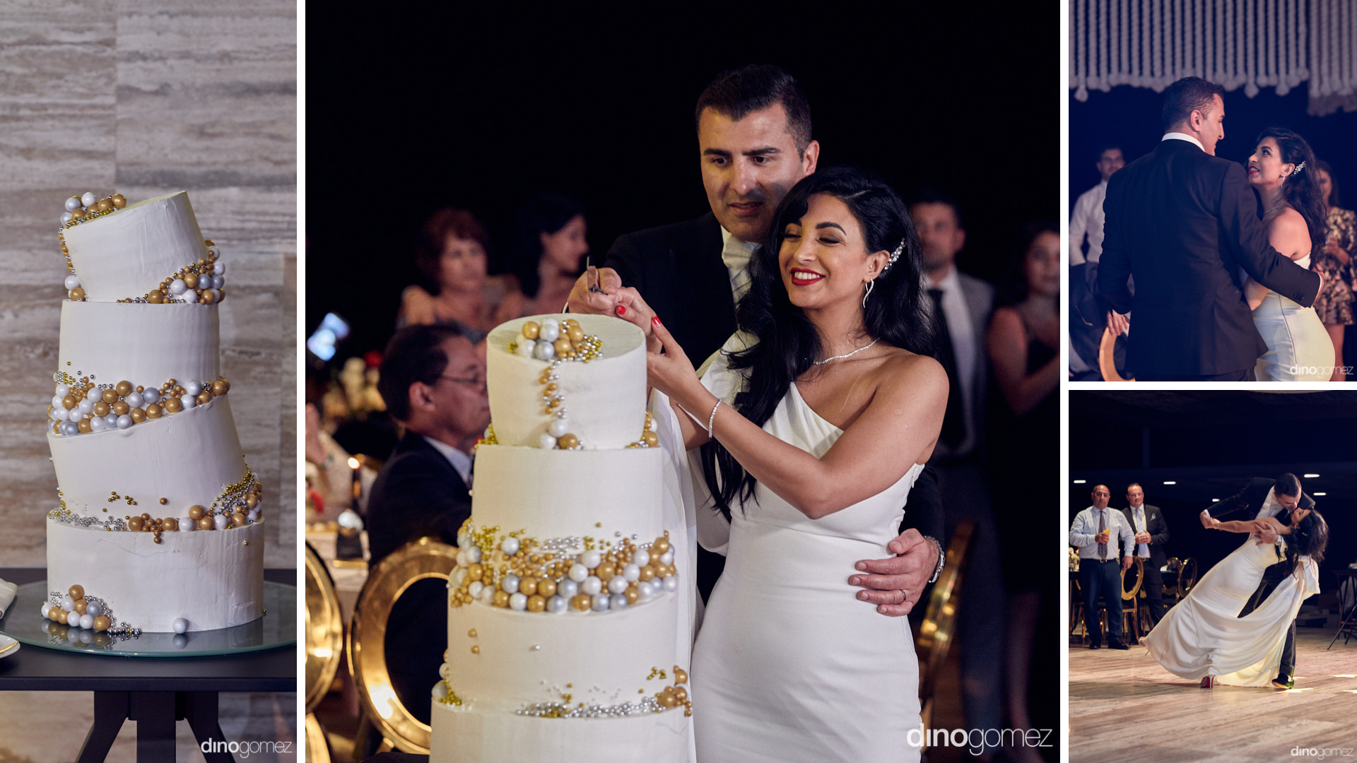 persian wedding cake cutting in a Cabo Wedding